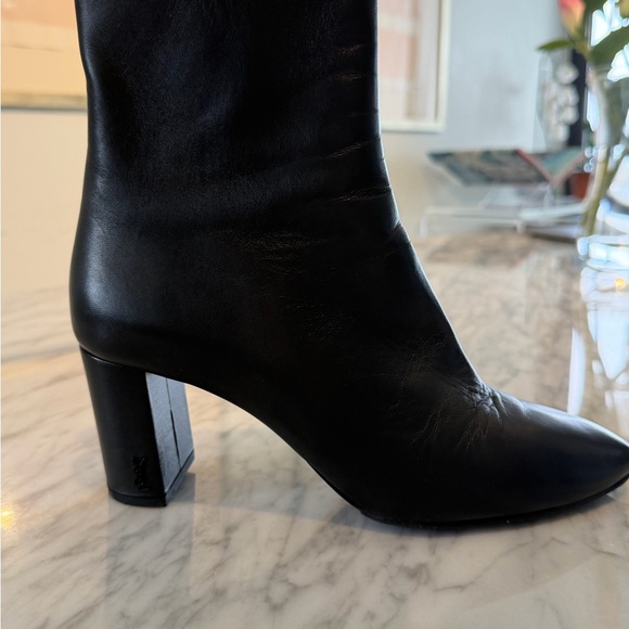 Saint Laurent Lou 70mm Boot Black Lambskin Leather sz 39 - Picture 5 of 12